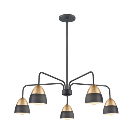 ELK SHOWROOM Milla 32'' Wide 5Light Chandelier, Charcoal Black 52228/5